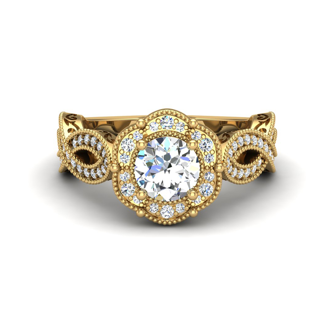 Amiyah Halo Engagement Ring